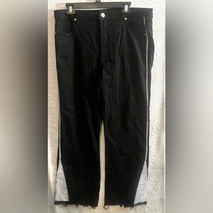 Spoon Jeans Size XL Flared Black w/ Silver Rhinestones Cool NWT New